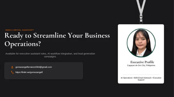 Angel Gomez portfolio slide: Ready to streamline your business operations?