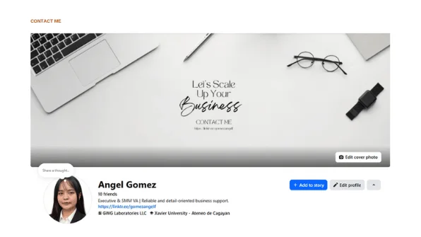 Angel Gomez portfolio slide: Contact Angel
