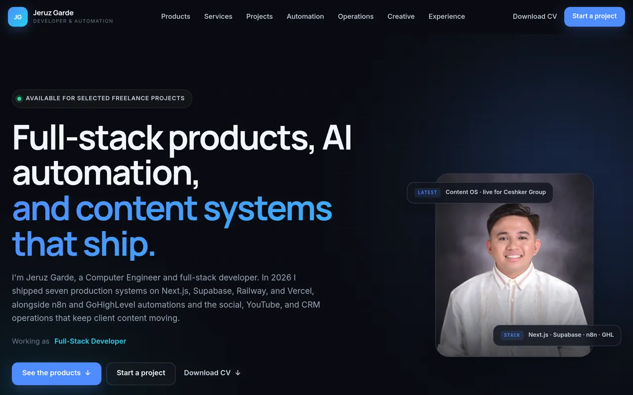 Screenshot: Portfolio