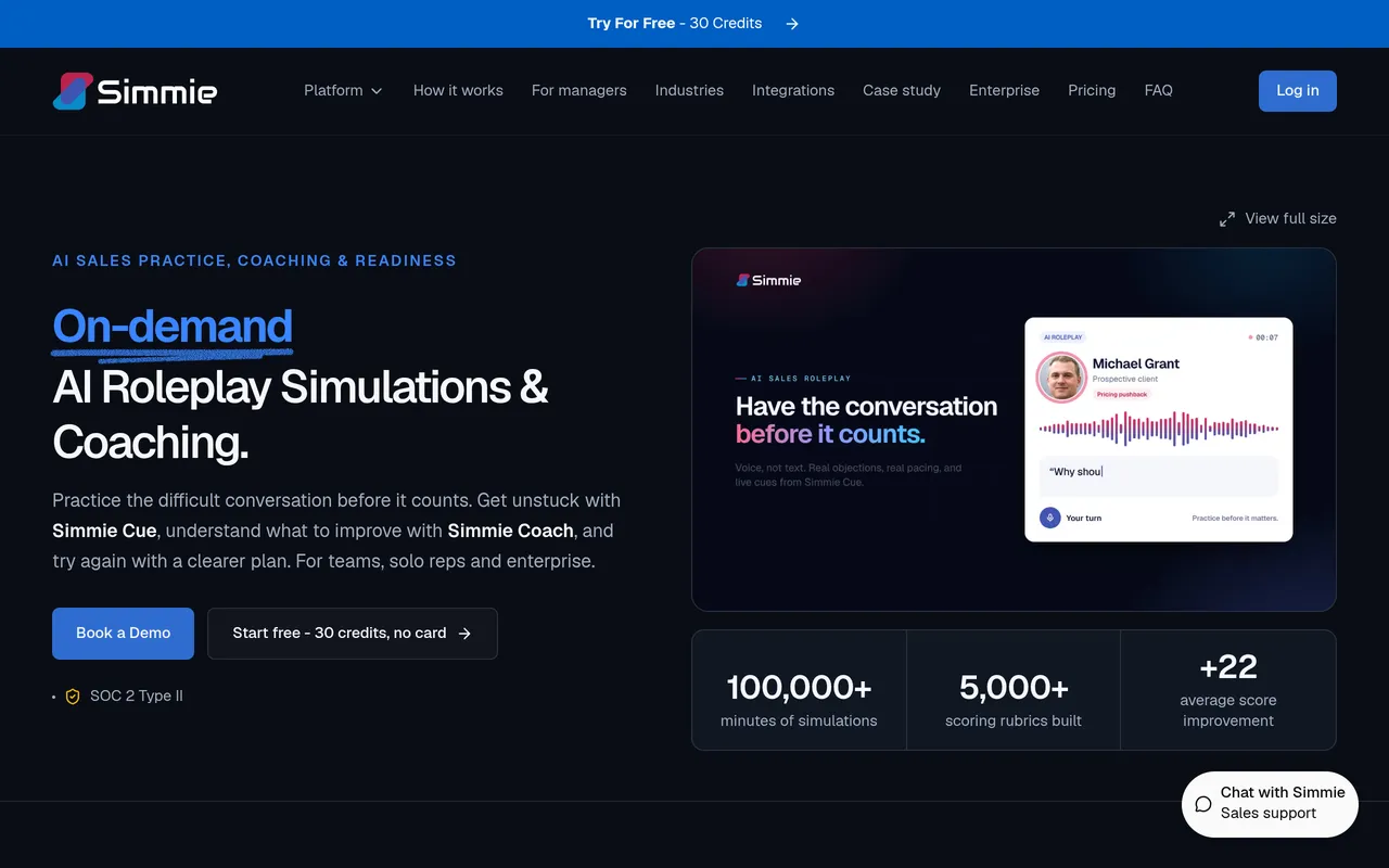 Simmie AI screenshot