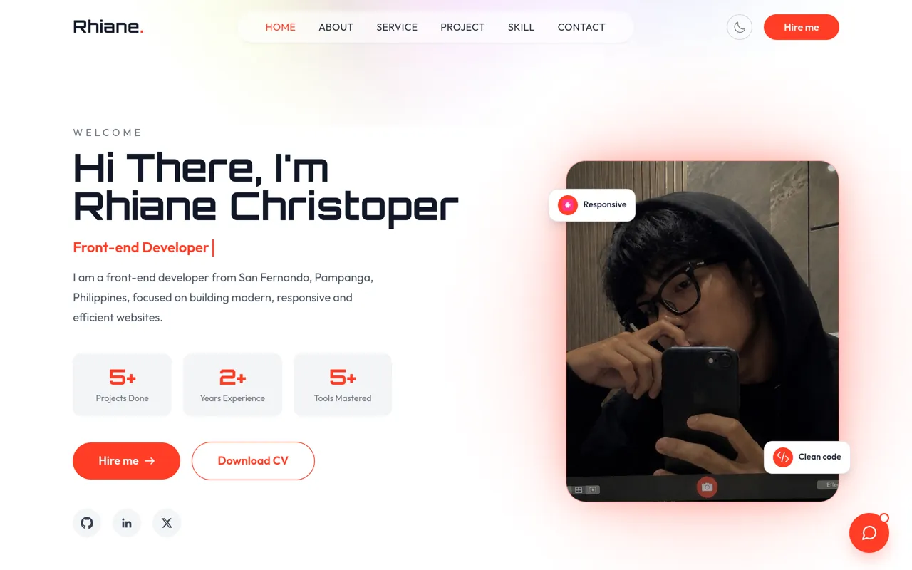 Screenshot: Portfolio