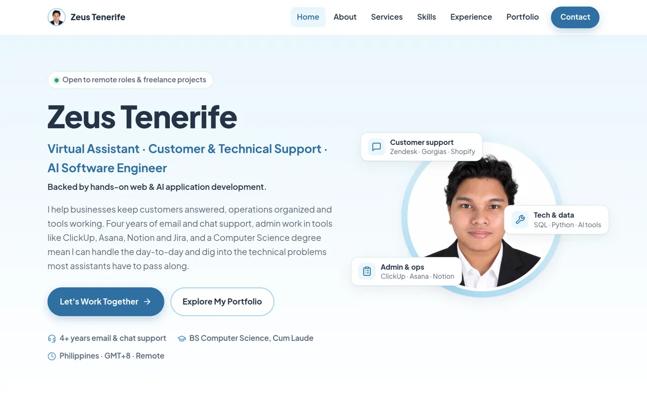 Screenshot: Portfolio